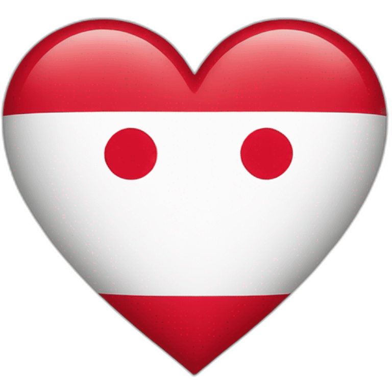 Flag of Japan in the shape of a heart emoji