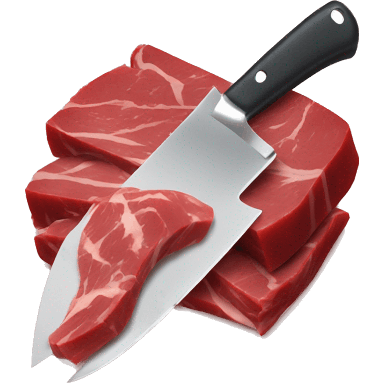 knife chopping meat emoji