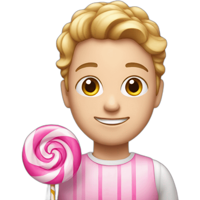 white and pink candy emoji