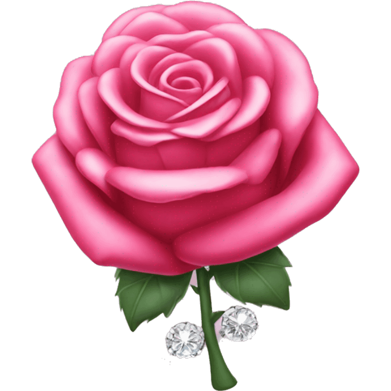 rose toy with diamonds emoji