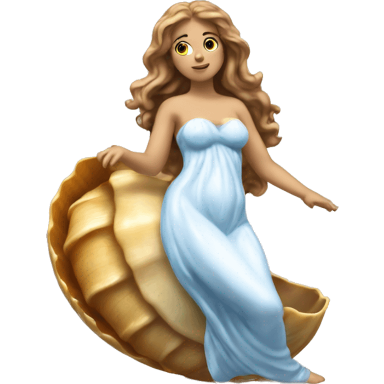 Aphrodite emerging from shell emoji