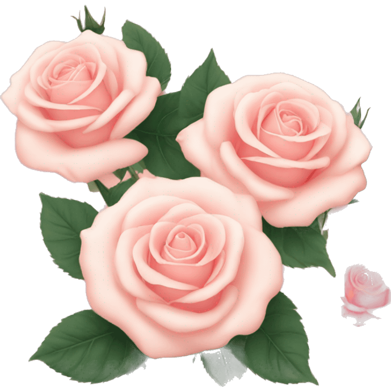 Light Pink roses and sun emoji