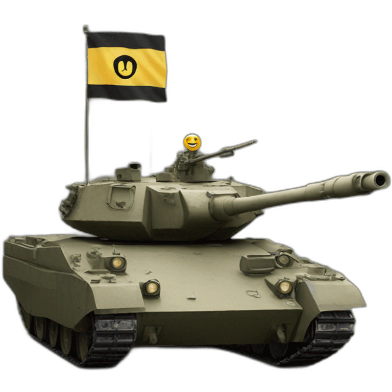 Moshiach flag on army tank emoji