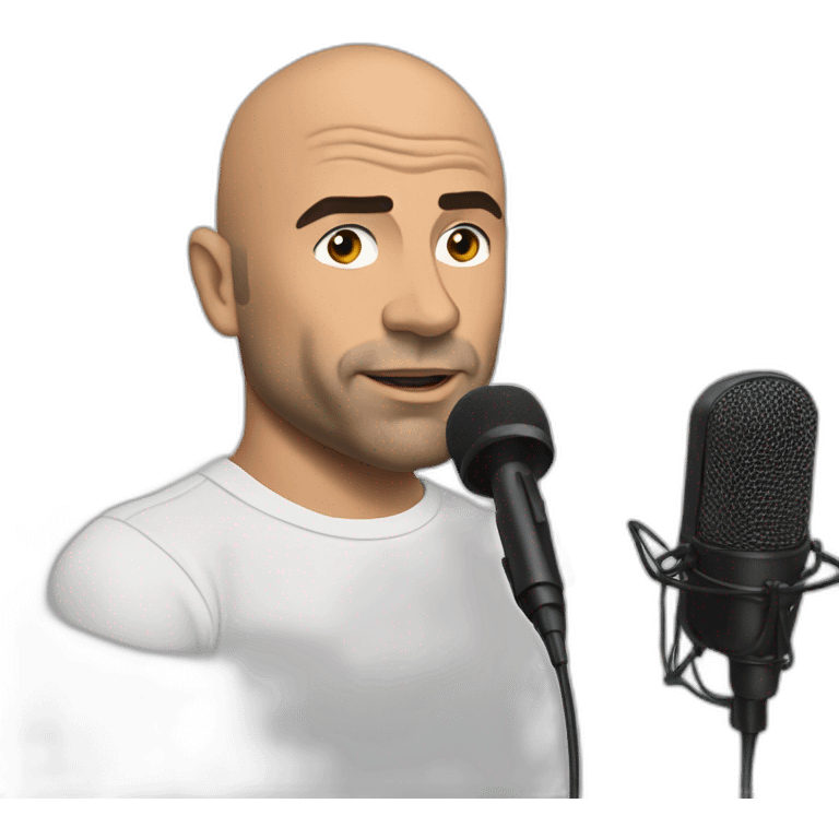 Joe Rogan podcast with a microphone emoji