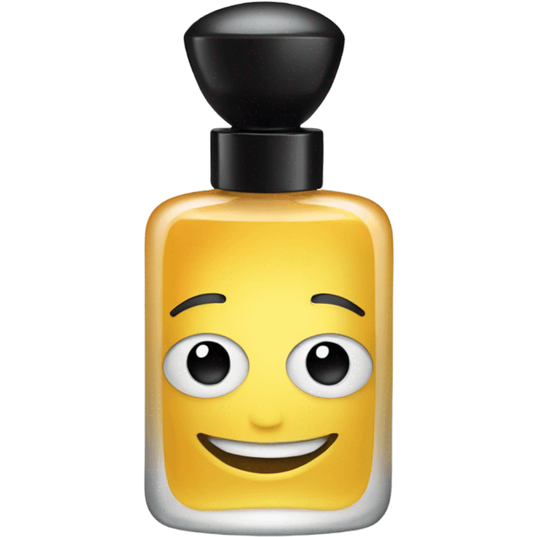 smiling perfume face with black cap emoji