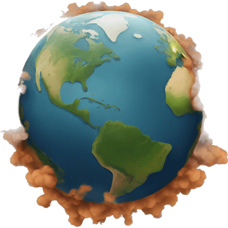 earth with pollution adverse effects emoji