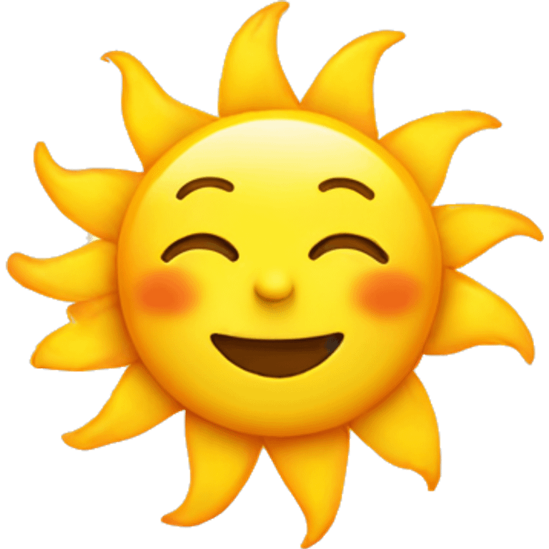 A happy sun emoji emoji