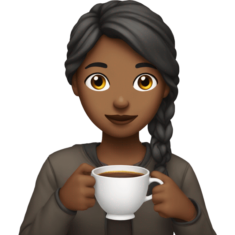 girl with a cup emoji