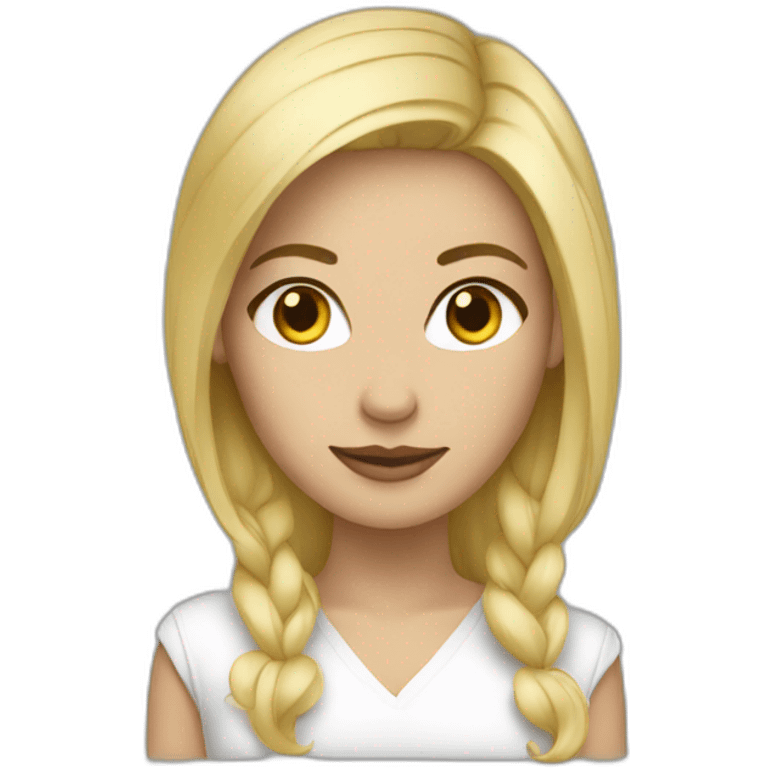 femme agée blonde cheveux court  emoji