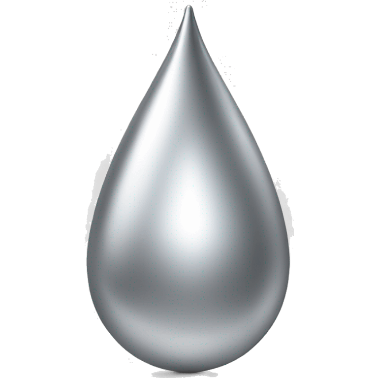 silver teardrop with a base emoji