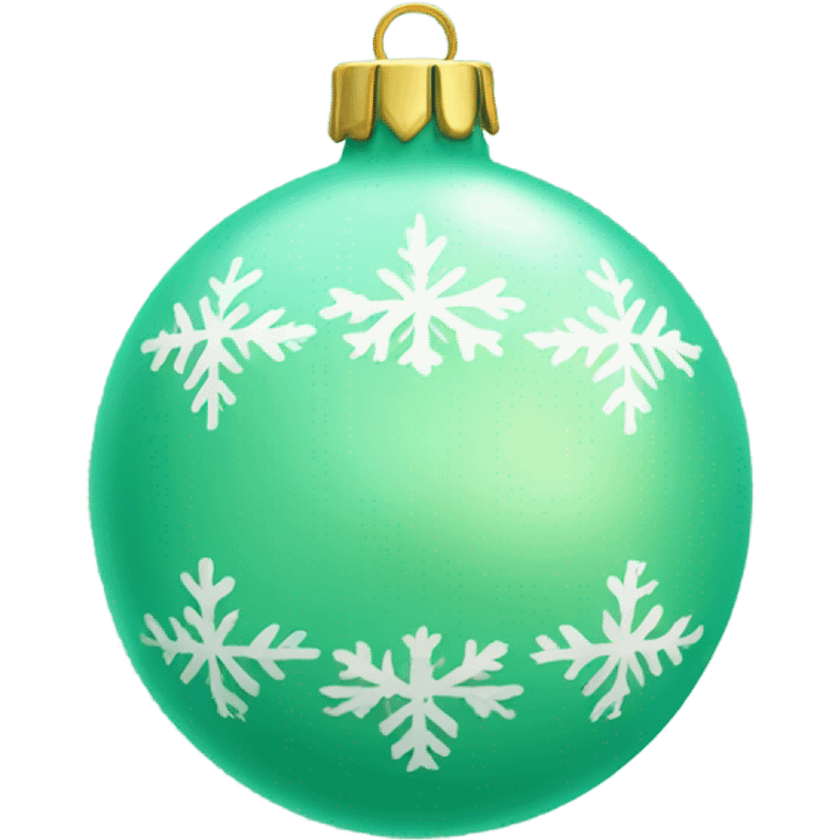 Pastel Green ornament with winter pin  emoji