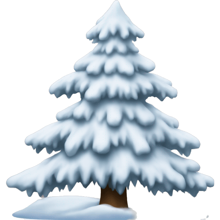 Christmas snow tree emoji