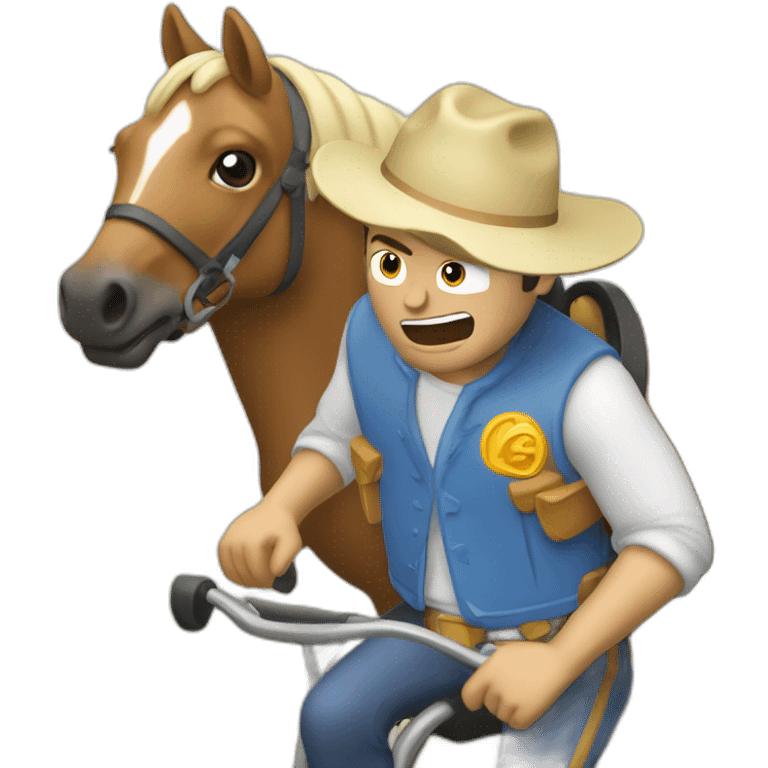 UN CABALLO MANEJANDO UN AUTO emoji