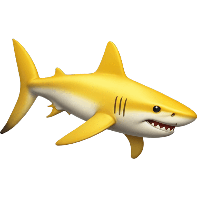 Yellow colored shark emoji