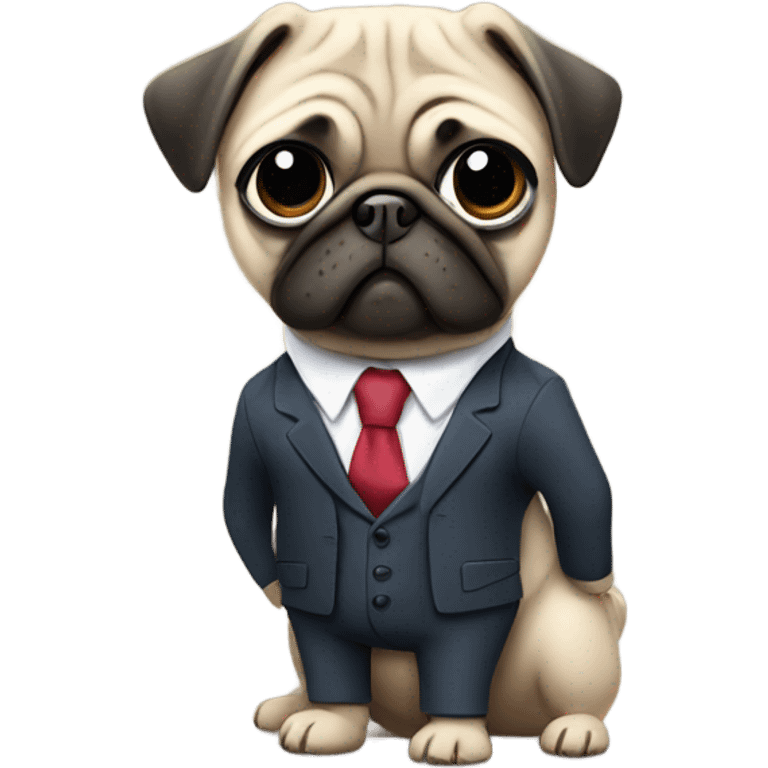 Pug in a suit  emoji