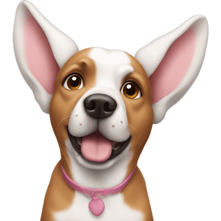 dog with bunny ears emoji