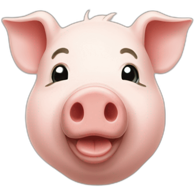 Cochon court ferme emoji