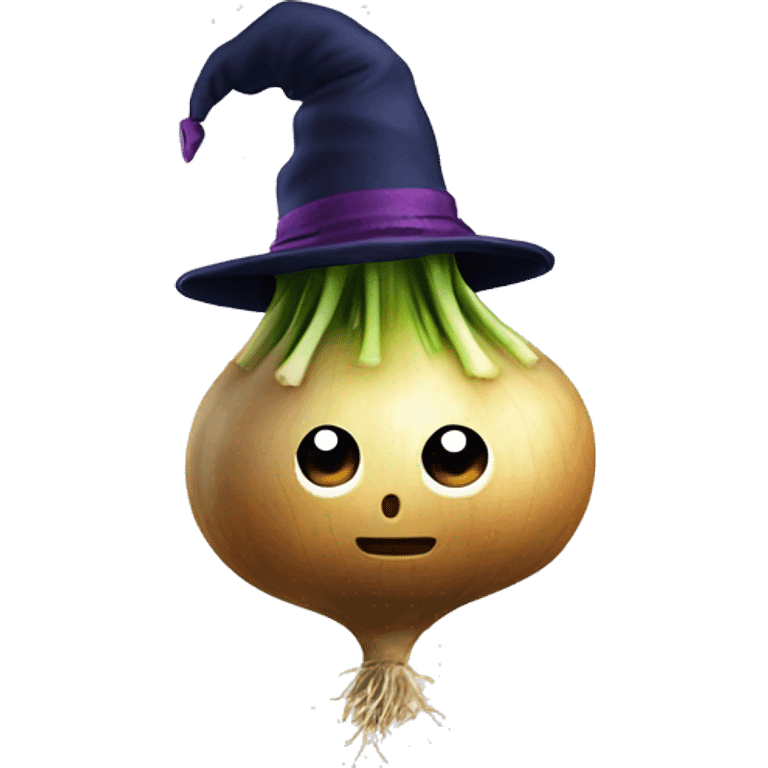 a turnip wearing a wizards hat emoji