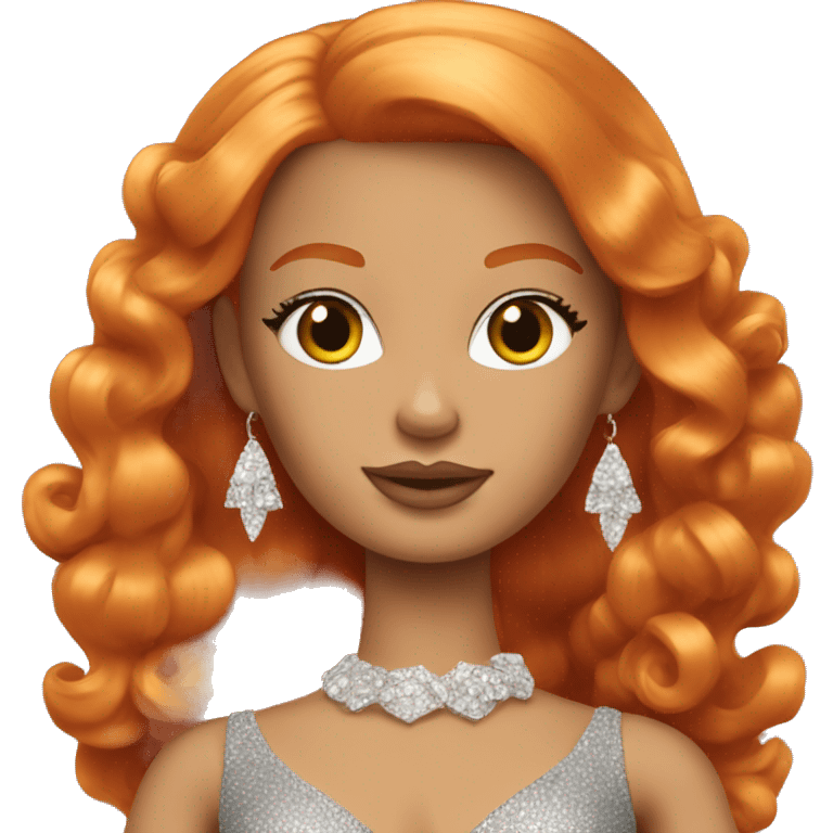 glamorous ginger barbie  emoji