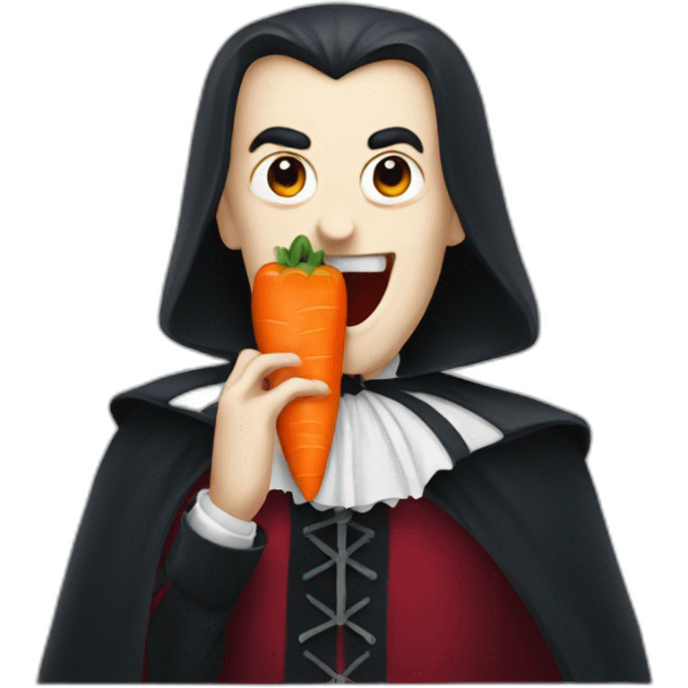 Dracula eating carrot emoji