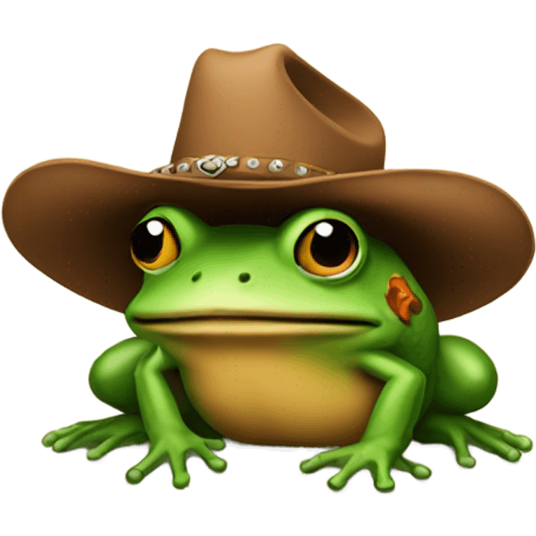 Cowboy frog emoji