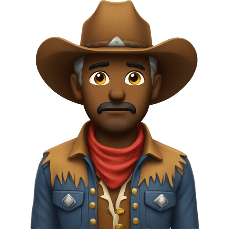 Pensive cowboy  emoji