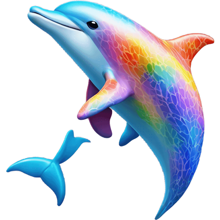 Rainbow dolphin emoji