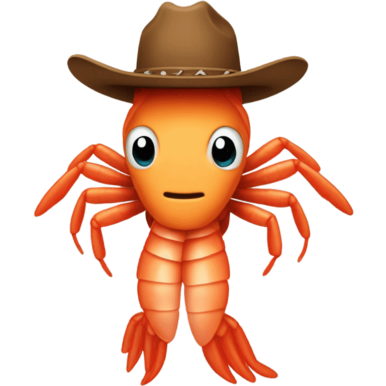 shrimp with cowboy hat emoji