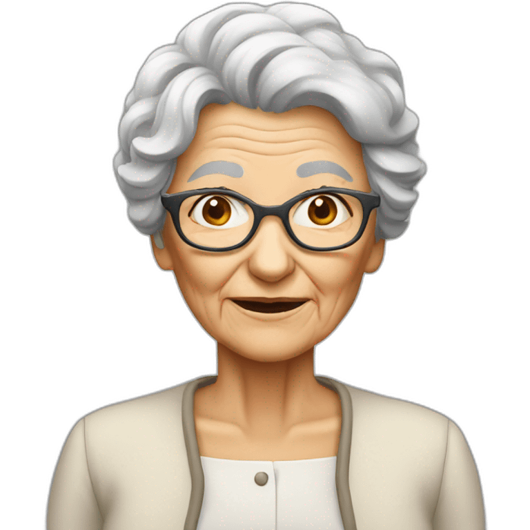 Oldwoman photograph emoji