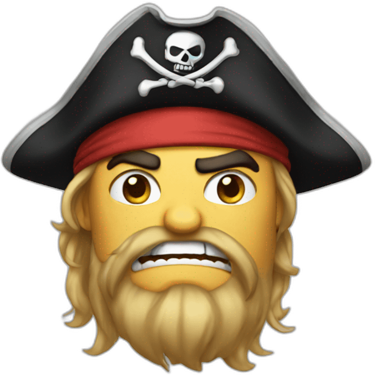 Angry pirate emoji