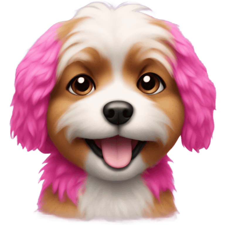 Pink dog emoji