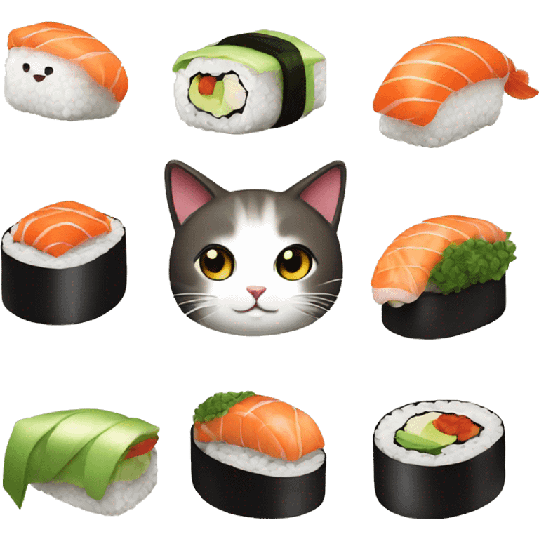 sushi cat emoji