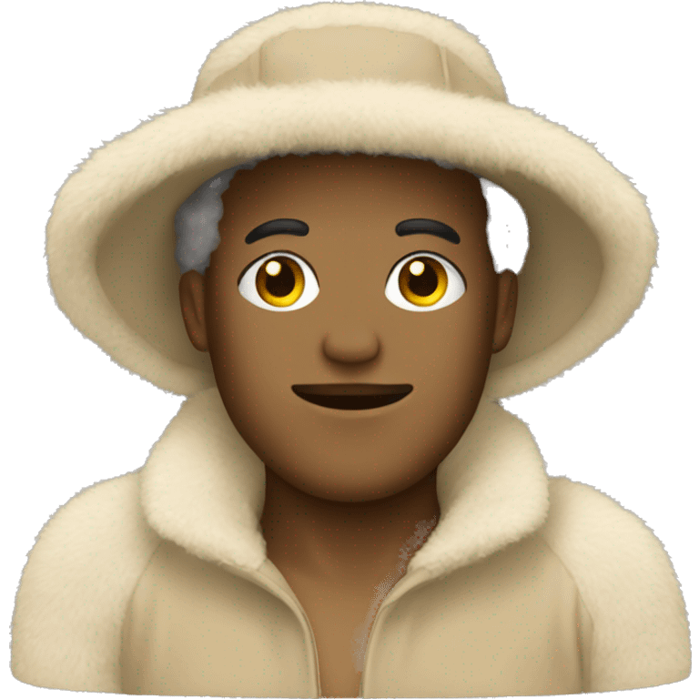 beige fluffy bucket hat emoji