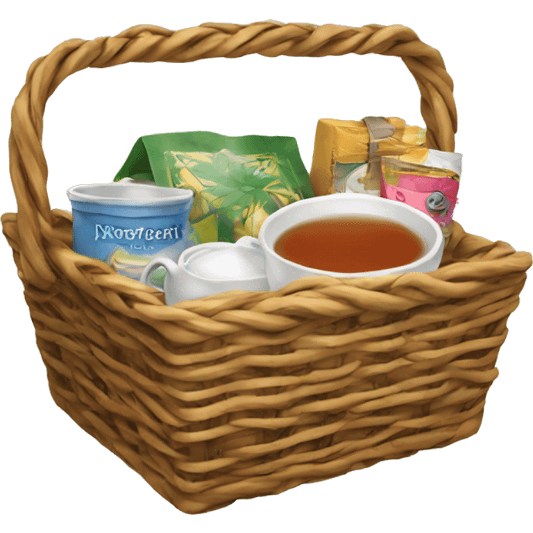 gift tea basket emoji