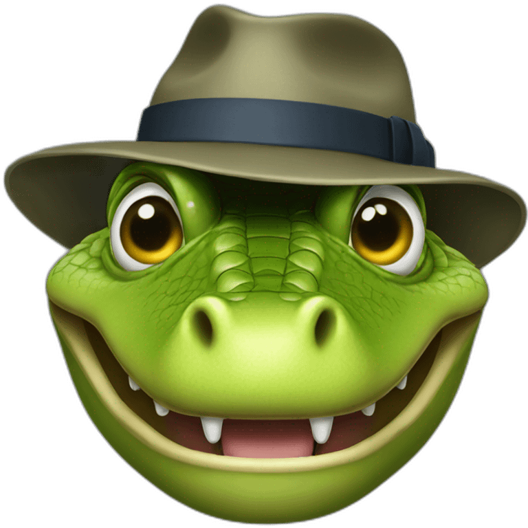 detective aligator head emoji