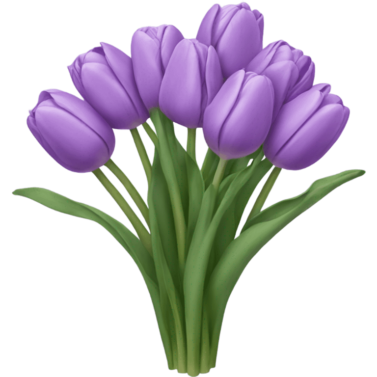 light purple tulip bouquet emoji