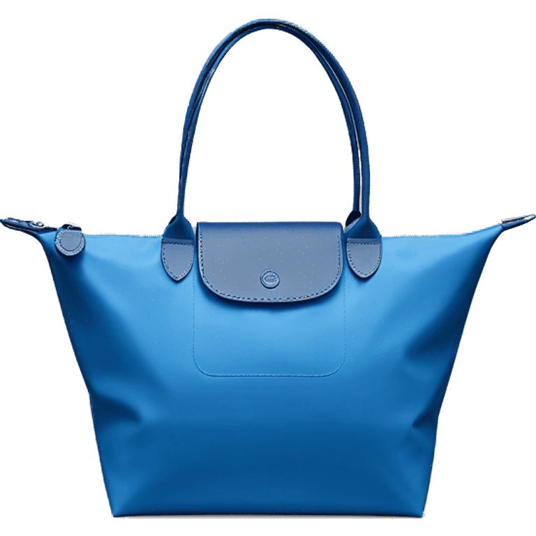 Blue longchamp bag pliage emoji