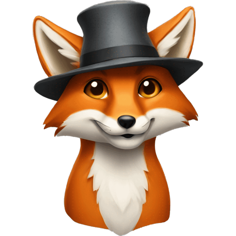 fox with hat on top emoji