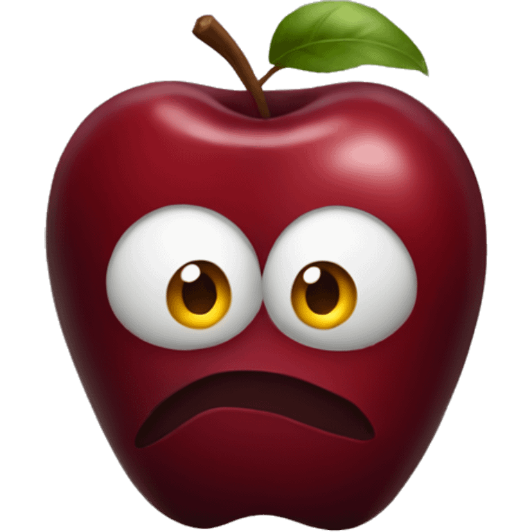 Dark red apple emoji