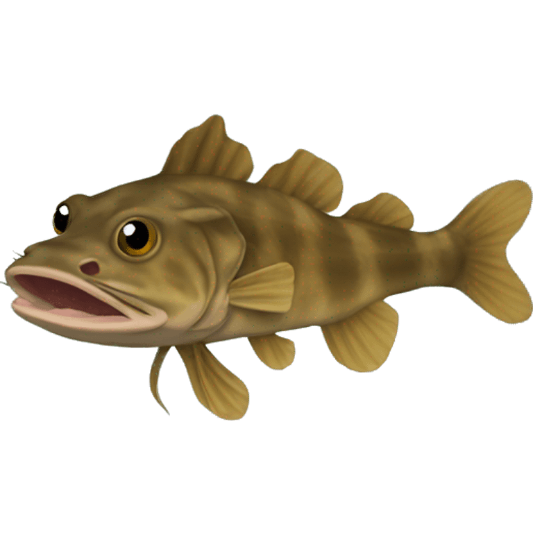 Flathead catfish lurking  emoji