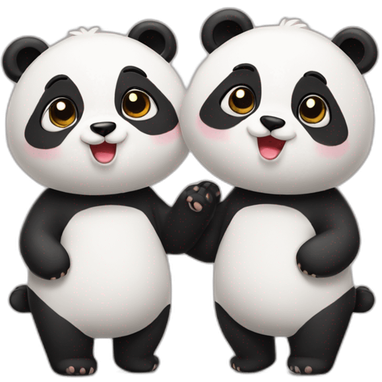 Couple panda cute emoji