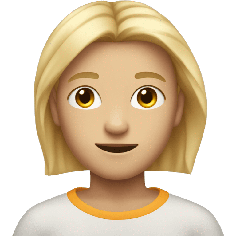 11 year old with blond middle part boy emoji