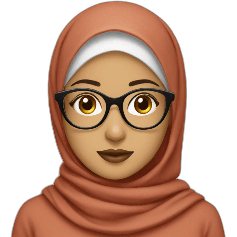 Morroco hijab with glasses emoji