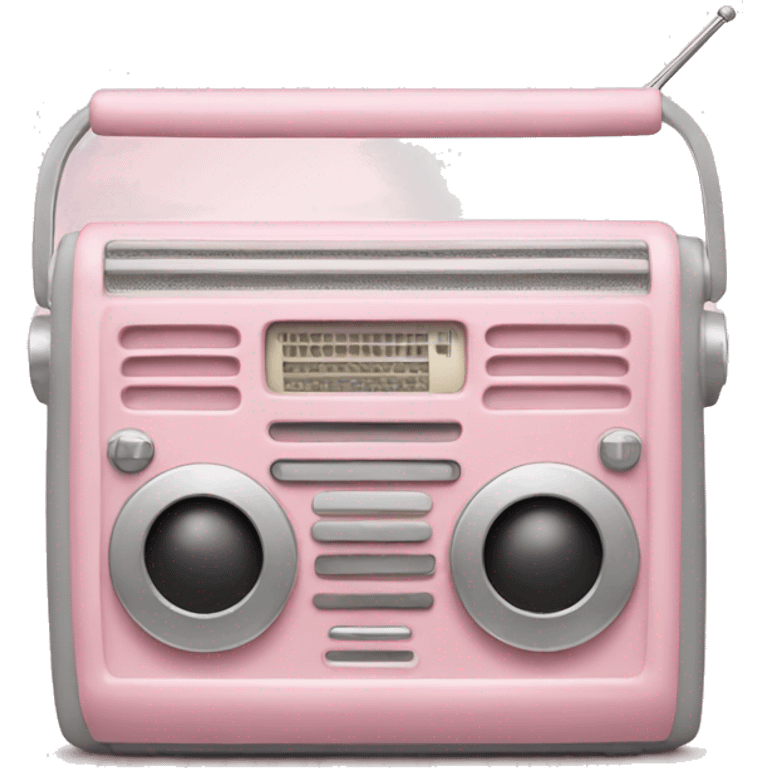 A pastel pink radio emoji