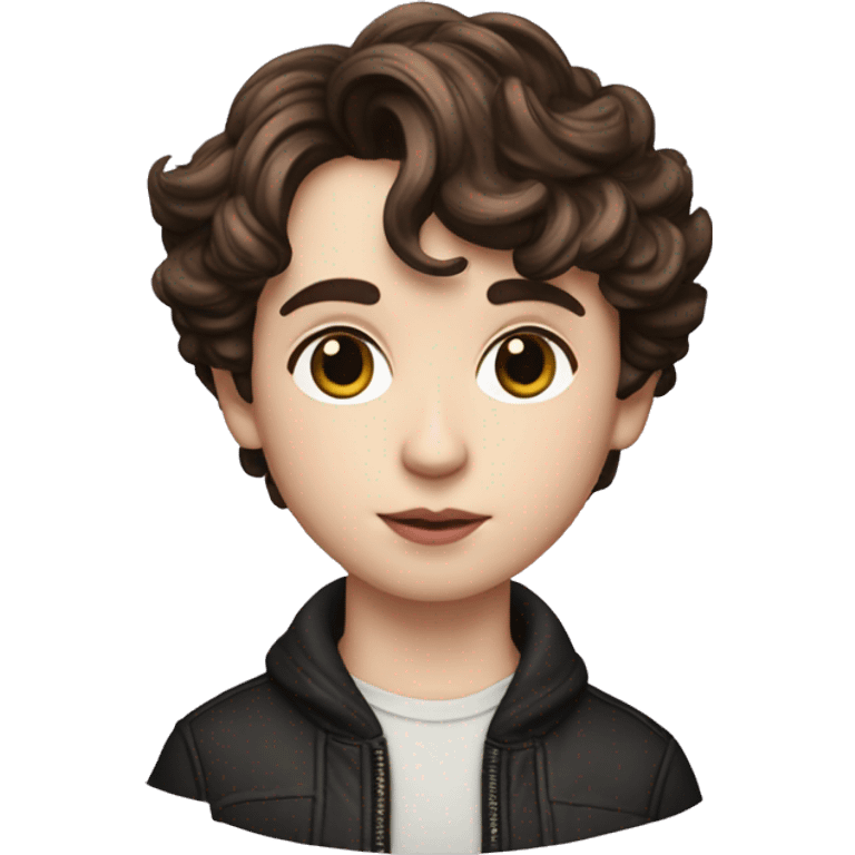 Memoji of Androgyneous, Pixie Cut, Timothee Chalamet, Dressed like an Artist emoji