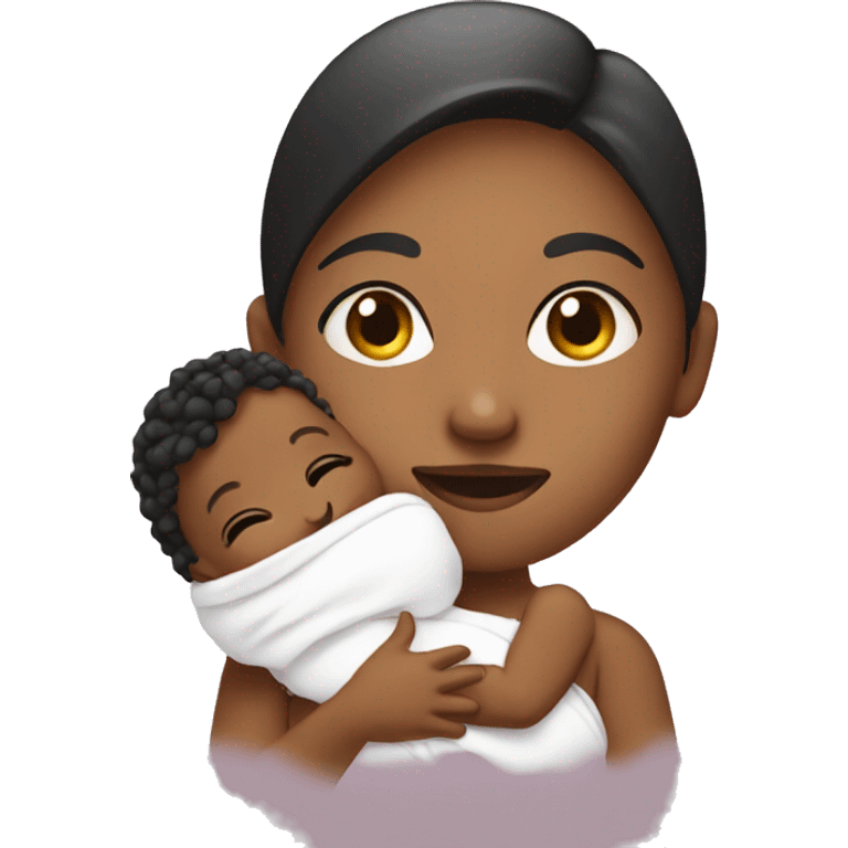 Mom clean baby emoji