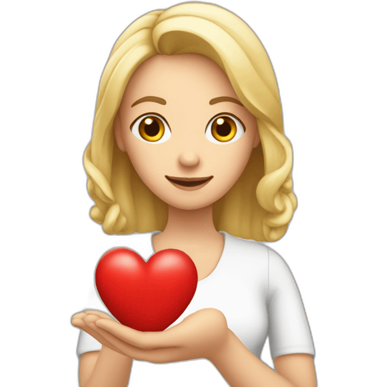 Frau mit Herz in der hand emoji