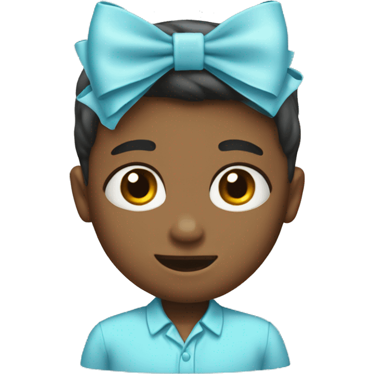 Light blue bow  emoji