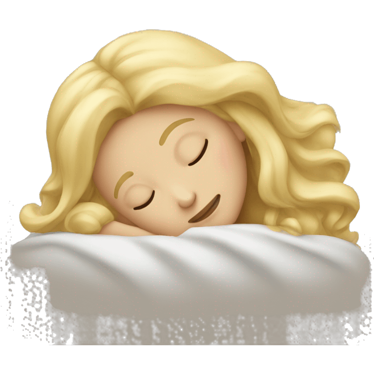 blonde girl sleeping emoji