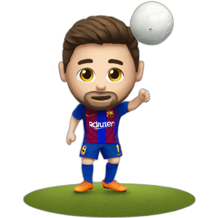 Messi entretien son ballon d'or emoji